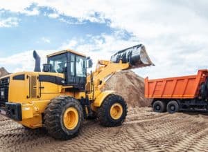 A bulldozer is also one of the types of earthmoving equipment.