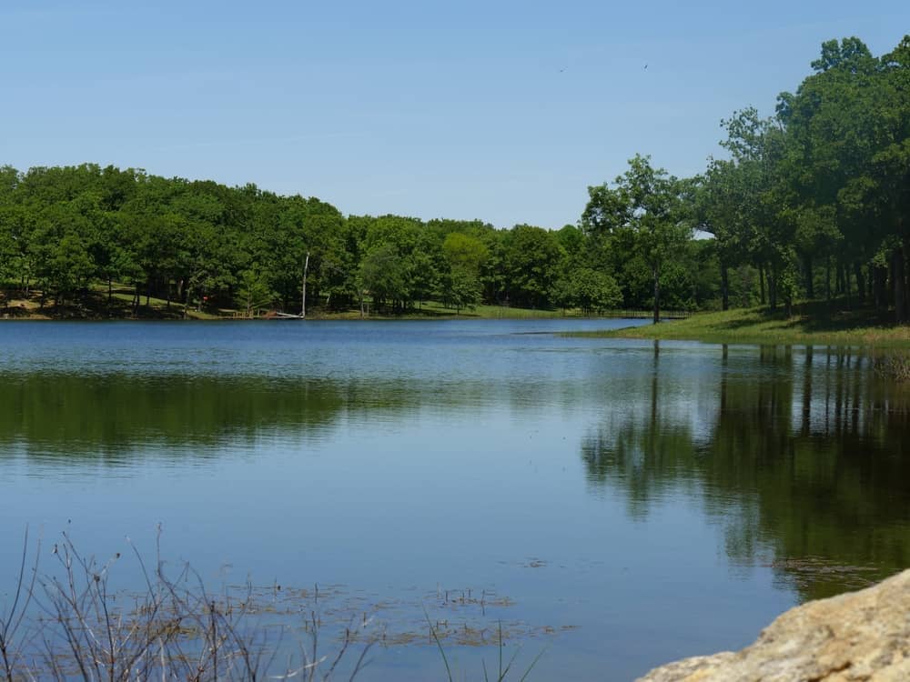 Fishing lake at daytime