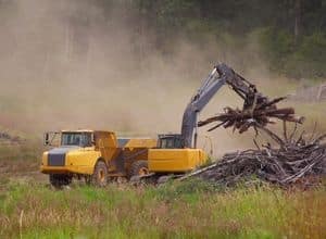 Land clearing should be done by professionals.