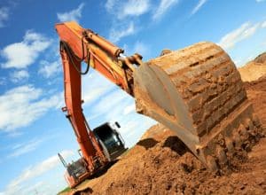 Excavators are among the most common types of earthmoving equipment.